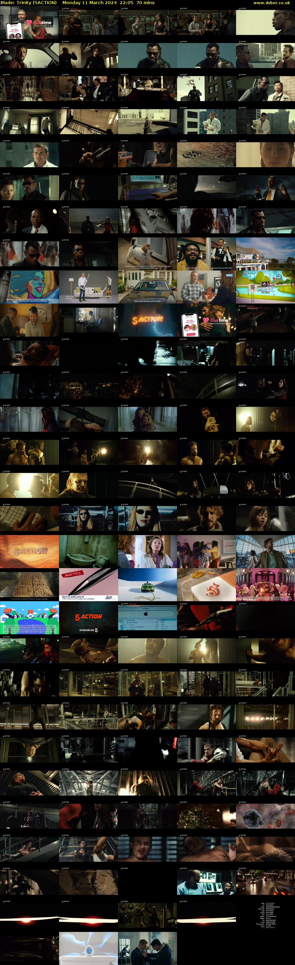 Blade: Trinity (5ACTION) Monday 11 March 2024 22:05 - 23:15