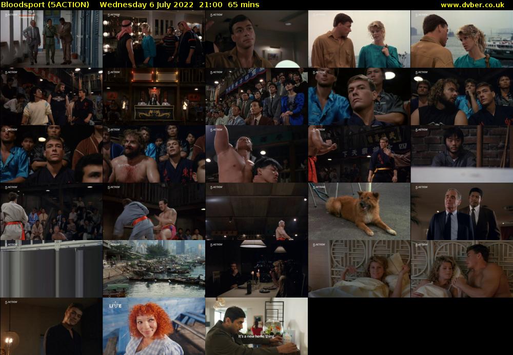 Bloodsport (5ACTION) Wednesday 6 July 2022 21:00 - 22:05