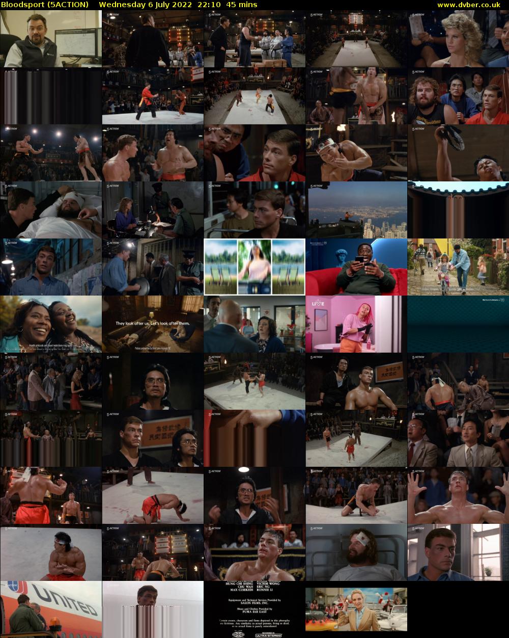 Bloodsport (5ACTION) Wednesday 6 July 2022 22:10 - 22:55