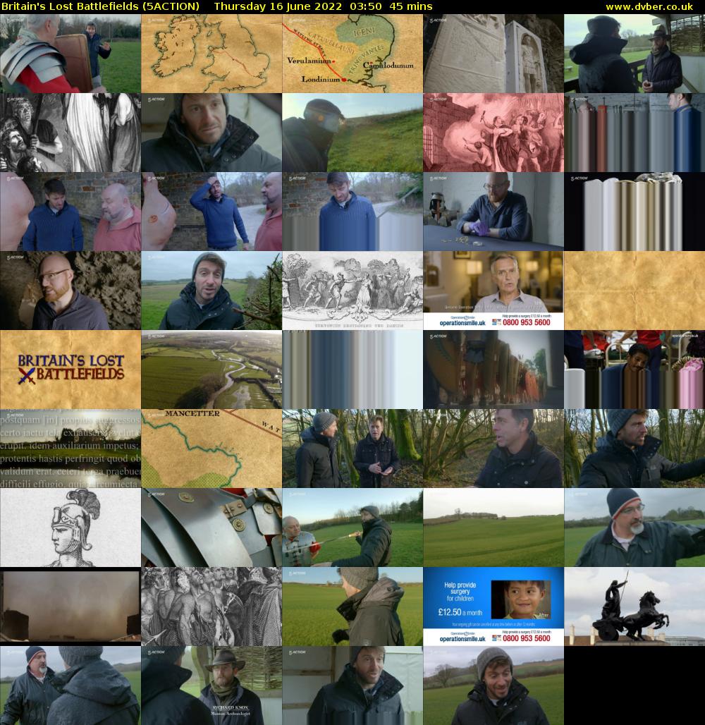 Britain's Lost Battlefields (5ACTION) Thursday 16 June 2022 03:50 - 04:35