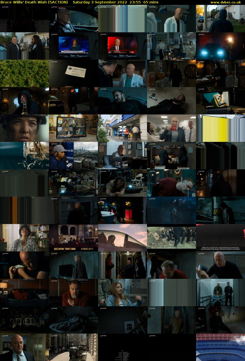 Bruce Willis' Death Wish (5ACTION) Saturday 3 September 2022 23:55 - 01:00