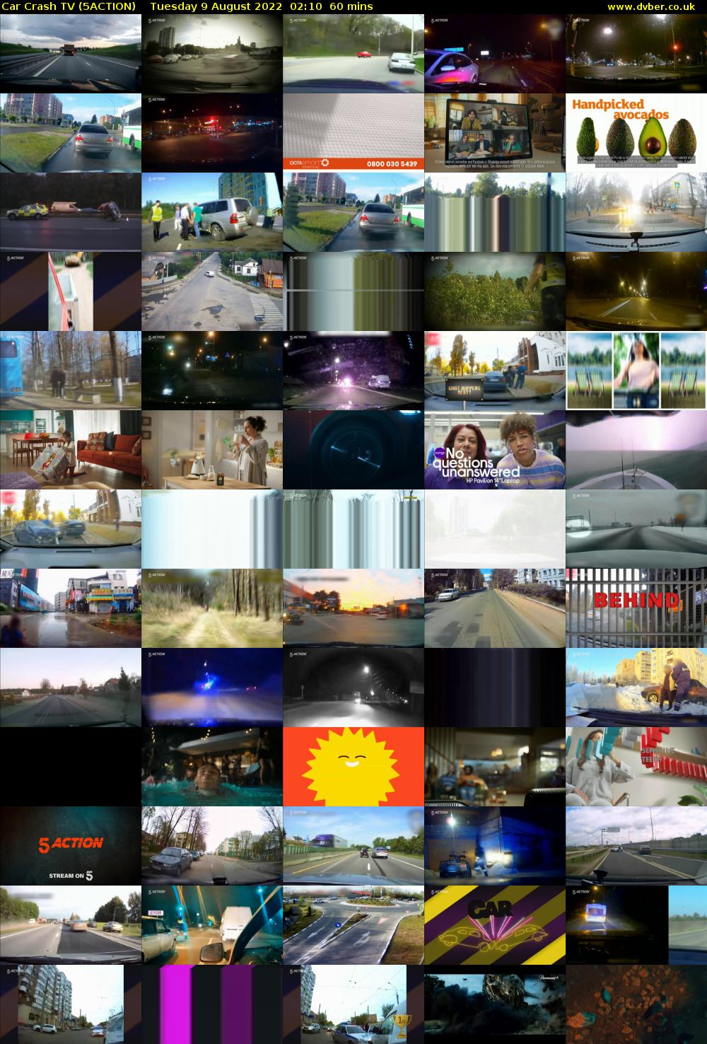 Car Crash TV (5ACTION) Tuesday 9 August 2022 02:10 - 03:10