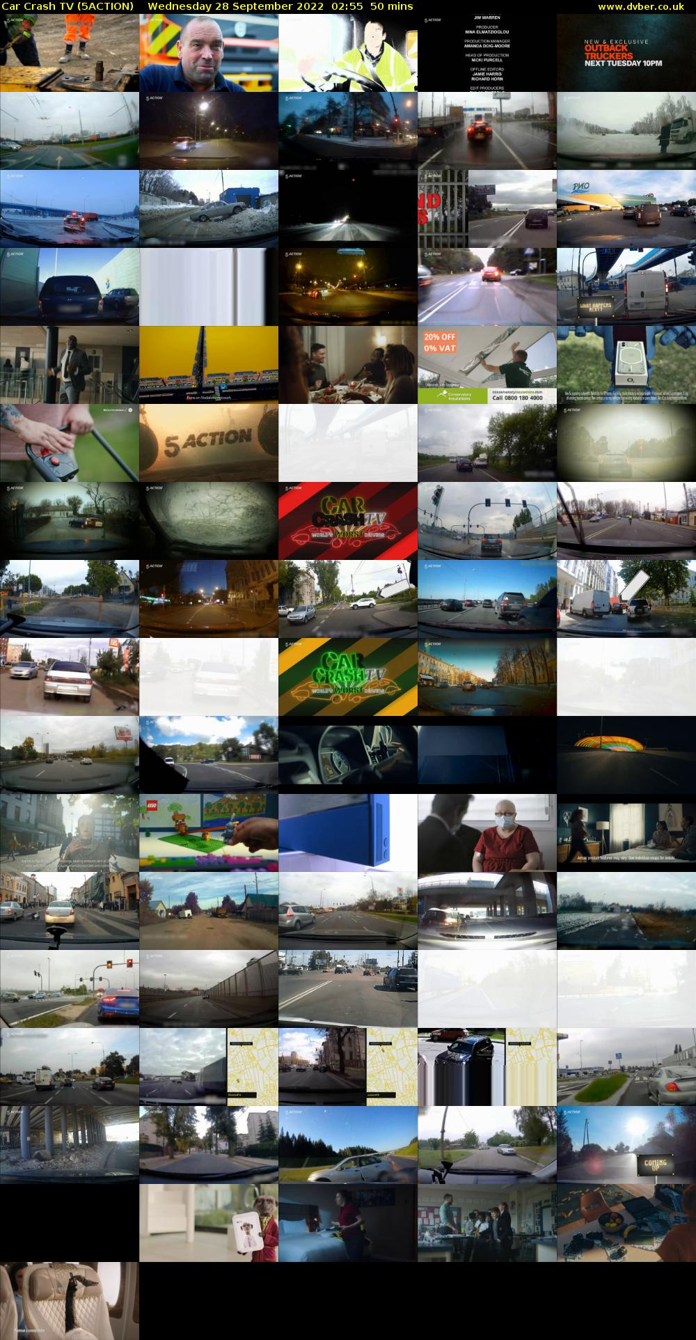 Car Crash TV (5ACTION) Wednesday 28 September 2022 02:55 - 03:45