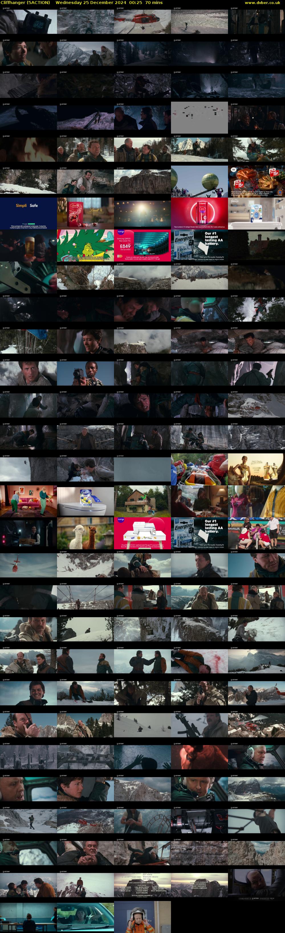 Cliffhanger (5ACTION) Wednesday 25 December 2024 00:25 - 01:35