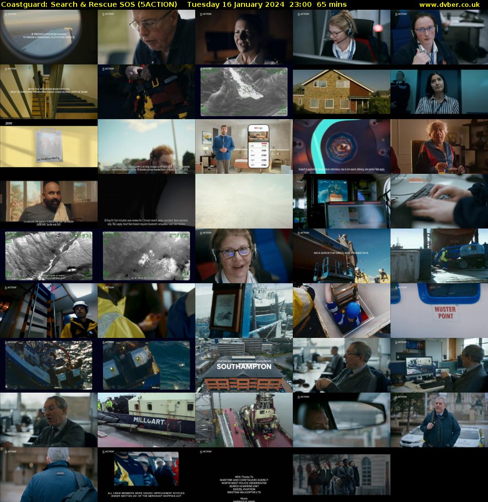 Coastguard: Search & Rescue SOS (5ACTION) Tuesday 16 January 2024 23:00 - 00:05