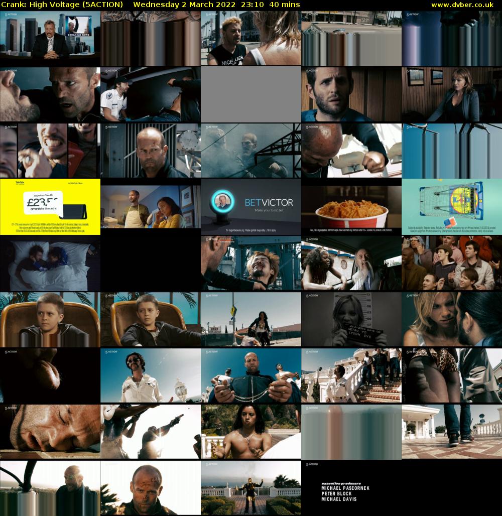 Crank: High Voltage (5ACTION) Wednesday 2 March 2022 23:10 - 23:50