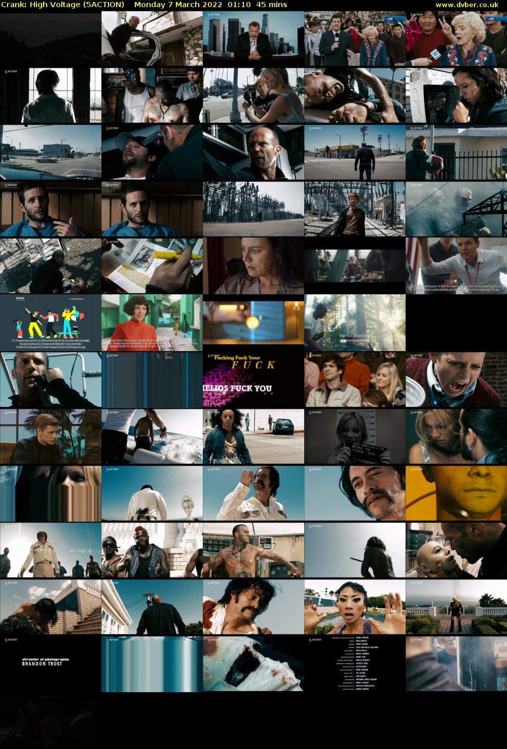 Crank: High Voltage (5ACTION) Monday 7 March 2022 01:10 - 01:55