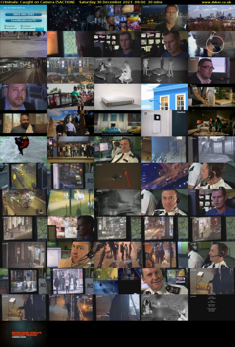 Criminals: Caught on Camera (5ACTION) Saturday 30 December 2023 09:00 - 09:30