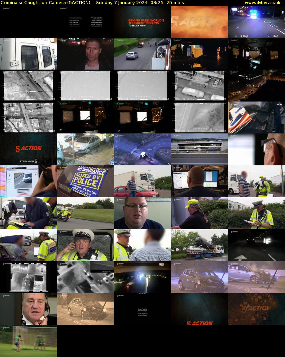 Criminals: Caught on Camera (5ACTION) Sunday 7 January 2024 03:25 - 03:50