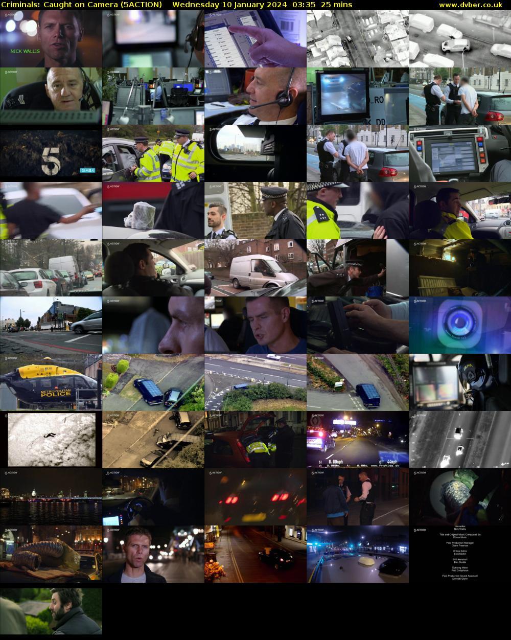 Criminals: Caught on Camera (5ACTION) Wednesday 10 January 2024 03:35 - 04:00