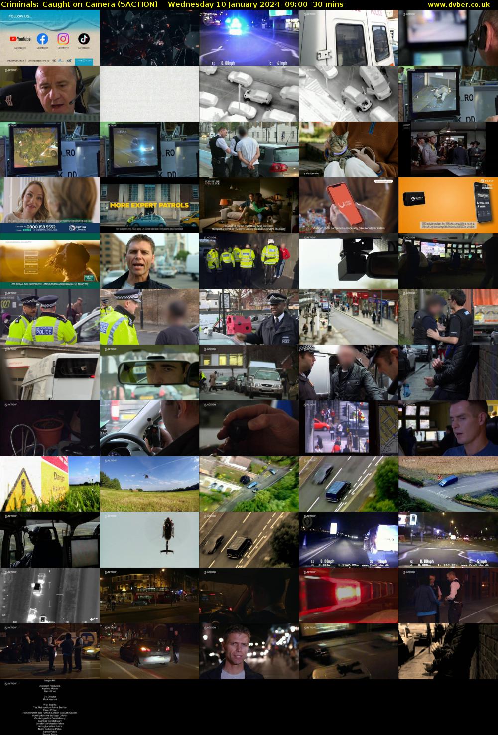 Criminals: Caught on Camera (5ACTION) Wednesday 10 January 2024 09:00 - 09:30