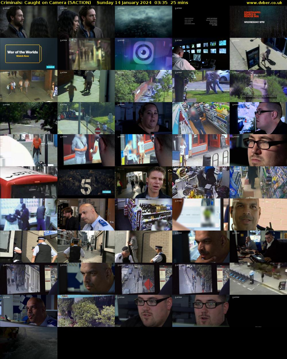 Criminals: Caught on Camera (5ACTION) Sunday 14 January 2024 03:35 - 04:00