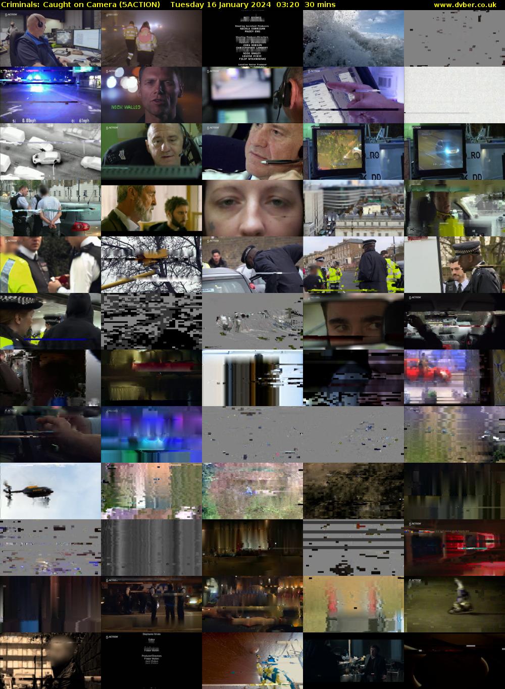 Criminals: Caught on Camera (5ACTION) Tuesday 16 January 2024 03:20 - 03:50