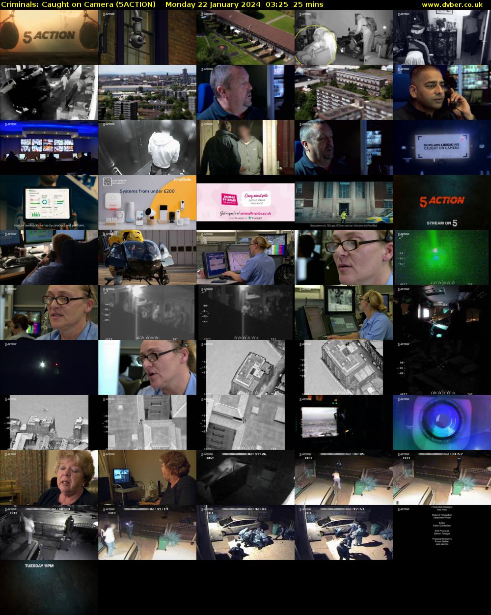 Criminals: Caught on Camera (5ACTION) Monday 22 January 2024 03:25 - 03:50