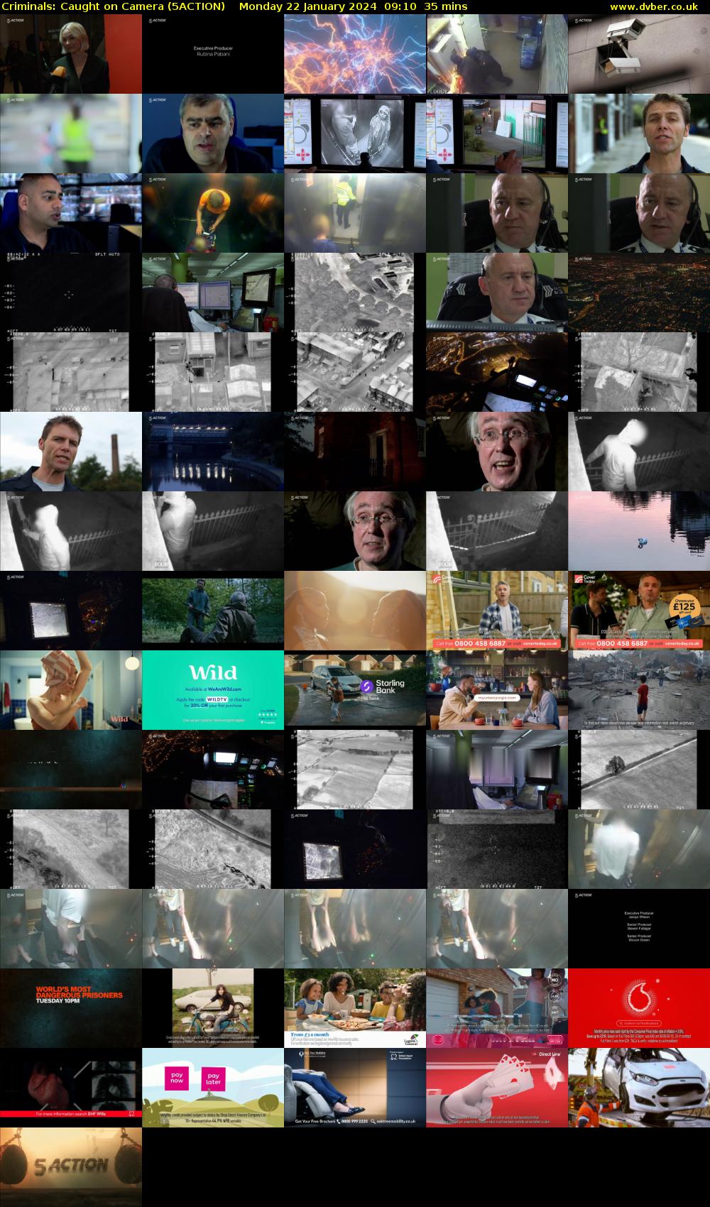 Criminals: Caught on Camera (5ACTION) Monday 22 January 2024 09:10 - 09:45
