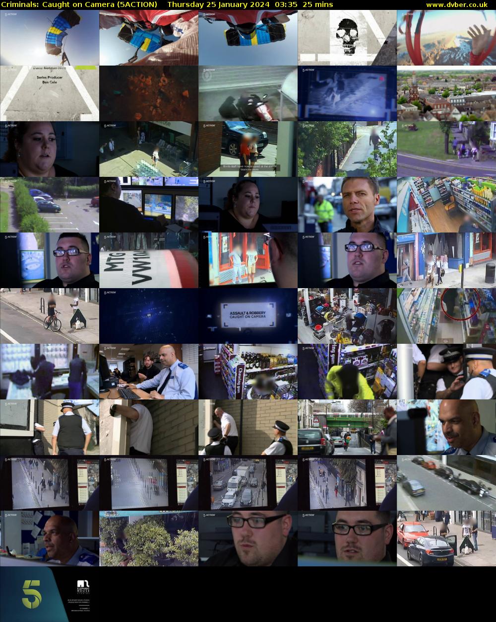 Criminals: Caught on Camera (5ACTION) Thursday 25 January 2024 03:35 - 04:00