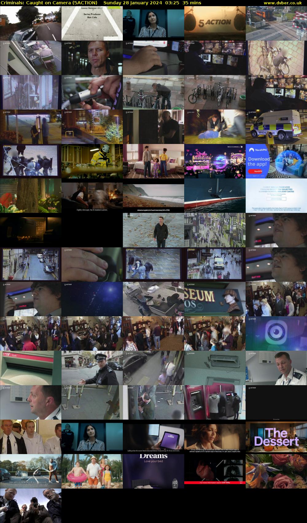 Criminals: Caught on Camera (5ACTION) Sunday 28 January 2024 03:25 - 04:00