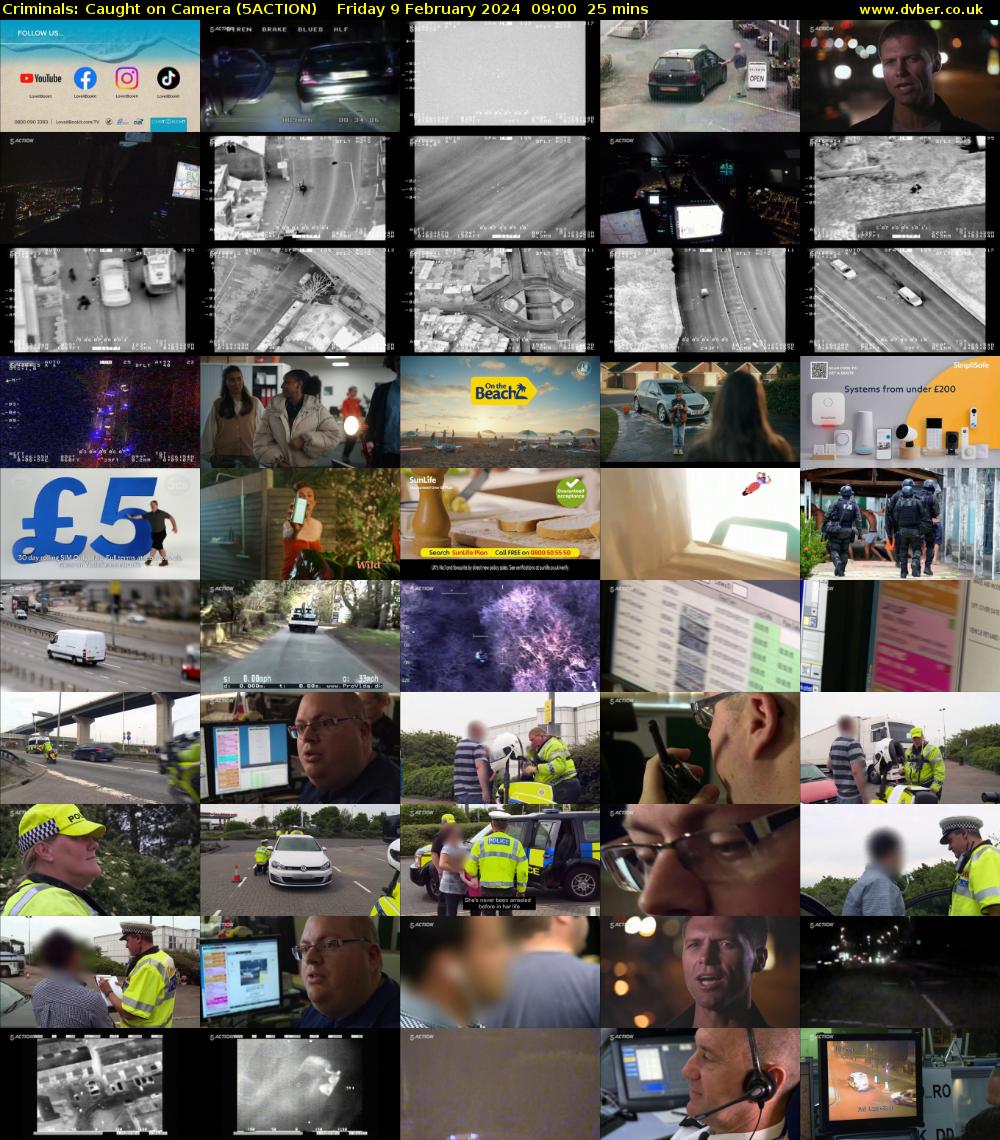 Criminals: Caught on Camera (5ACTION) Friday 9 February 2024 09:00 - 09:25