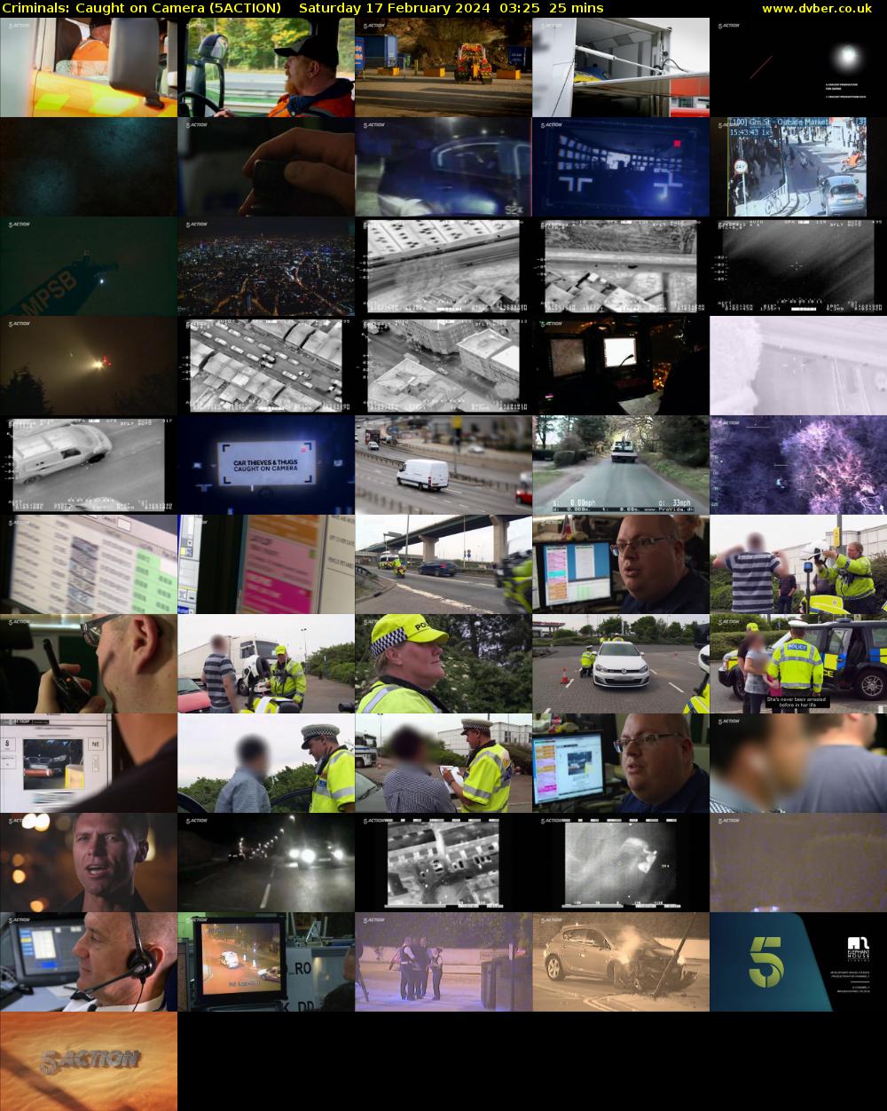 Criminals: Caught on Camera (5ACTION) Saturday 17 February 2024 03:25 - 03:50
