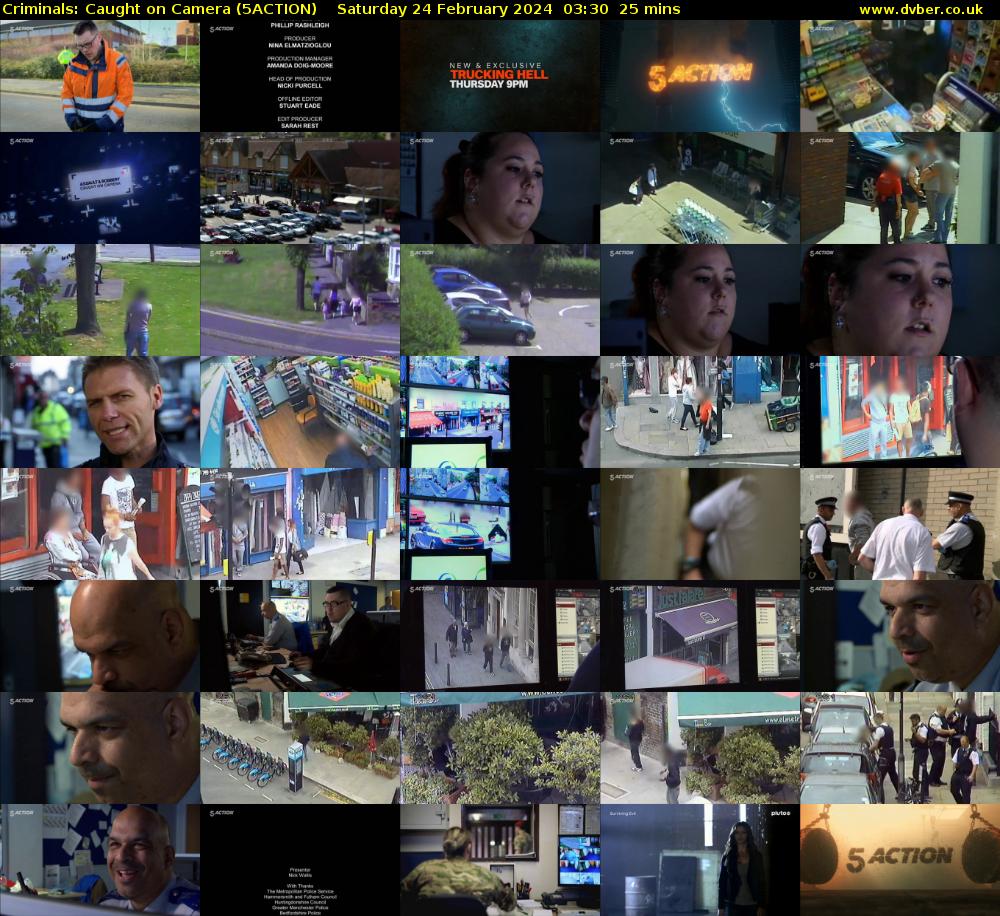 Criminals: Caught on Camera (5ACTION) Saturday 24 February 2024 03:30 - 03:55