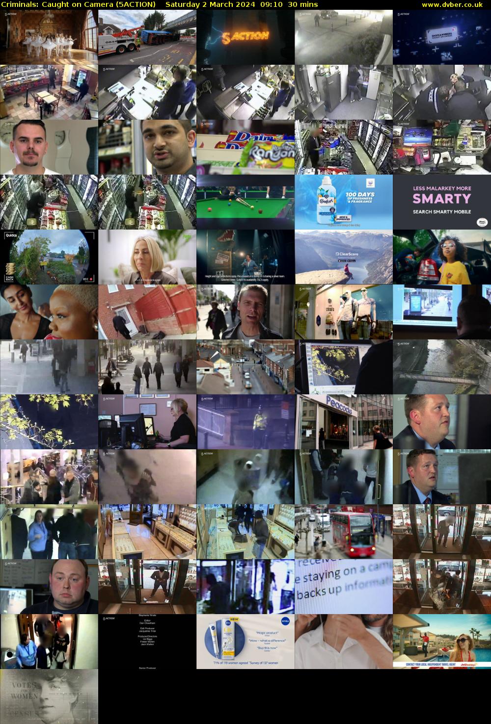Criminals: Caught on Camera (5ACTION) Saturday 2 March 2024 09:10 - 09:40