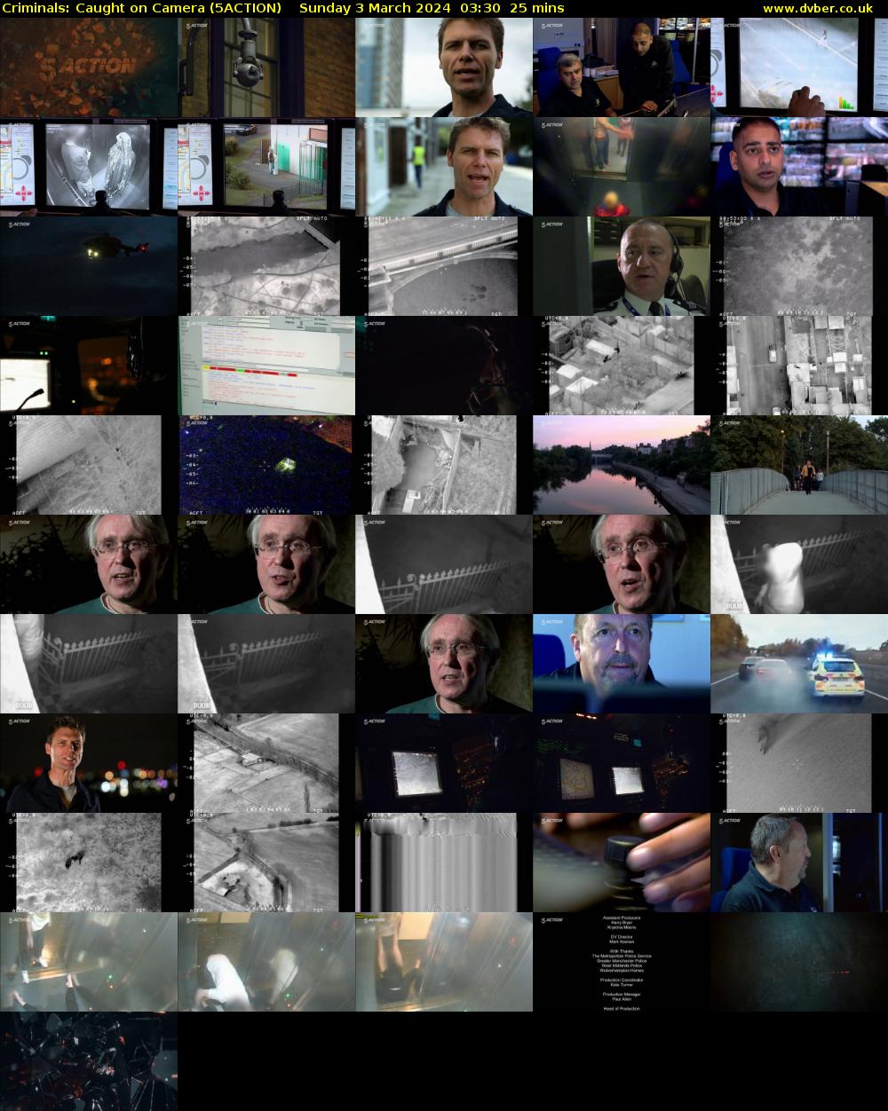 Criminals: Caught on Camera (5ACTION) Sunday 3 March 2024 03:30 - 03:55