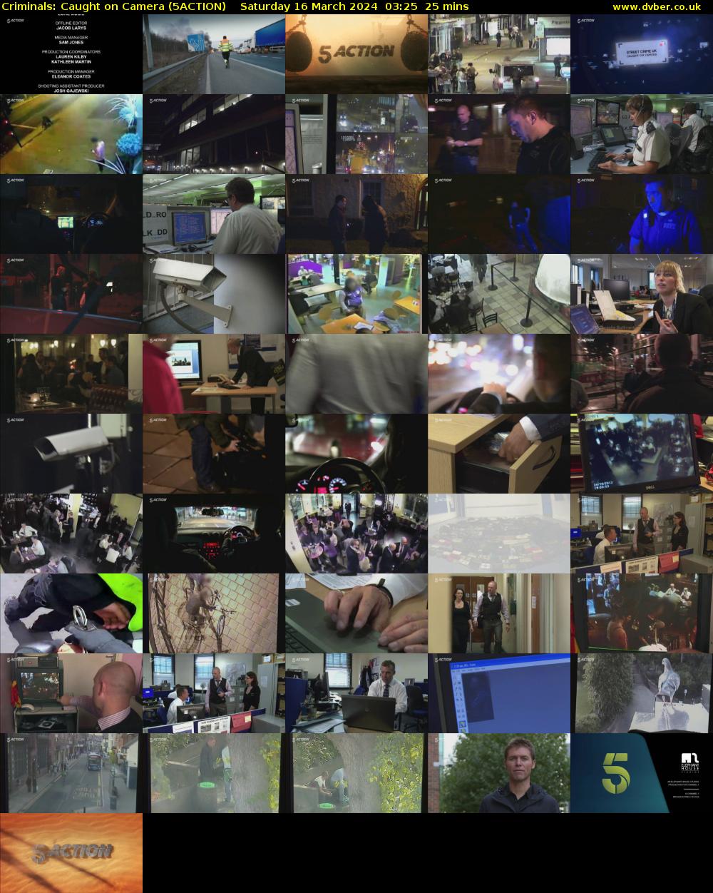 Criminals: Caught on Camera (5ACTION) Saturday 16 March 2024 03:25 - 03:50