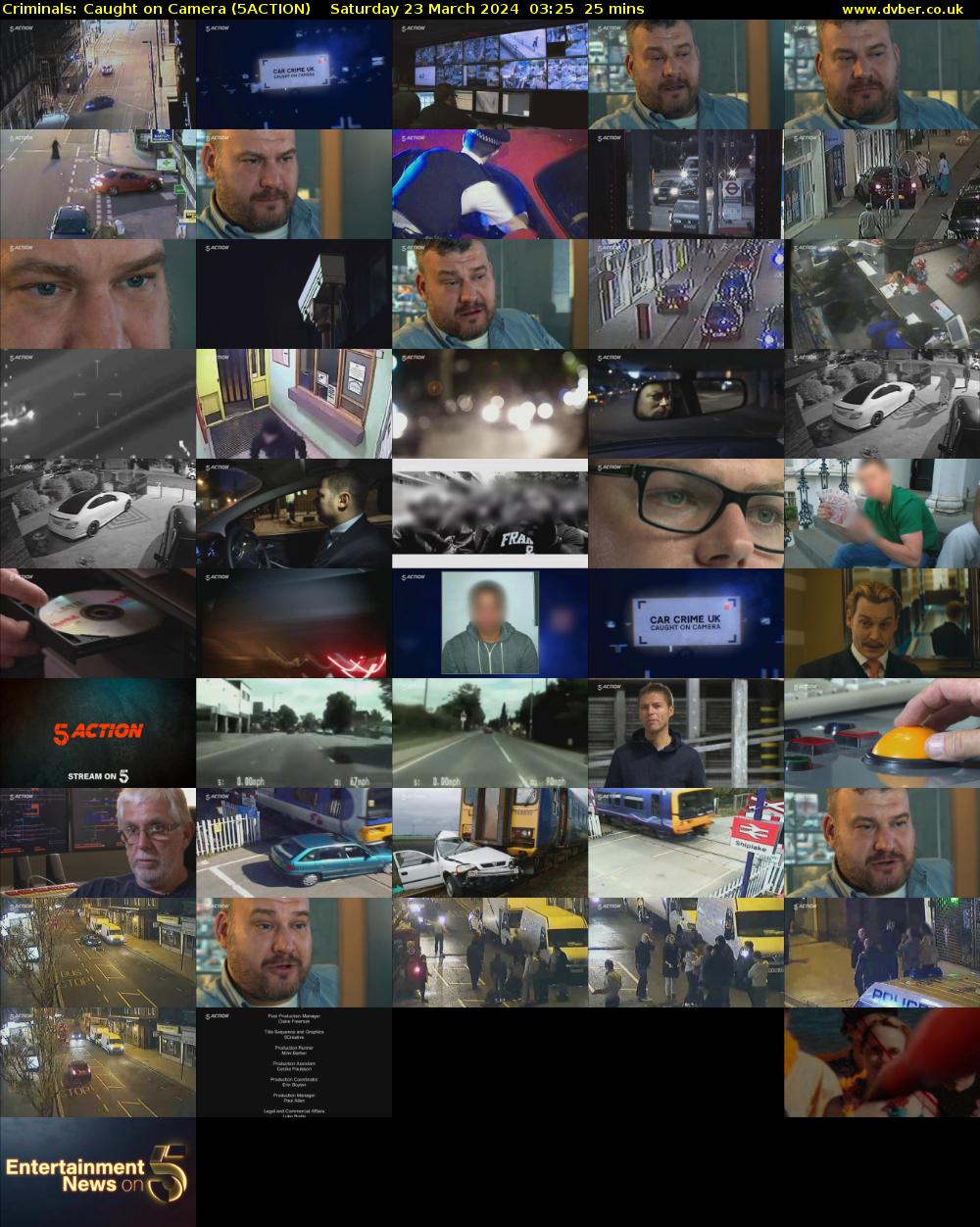 Criminals: Caught on Camera (5ACTION) Saturday 23 March 2024 03:25 - 03:50