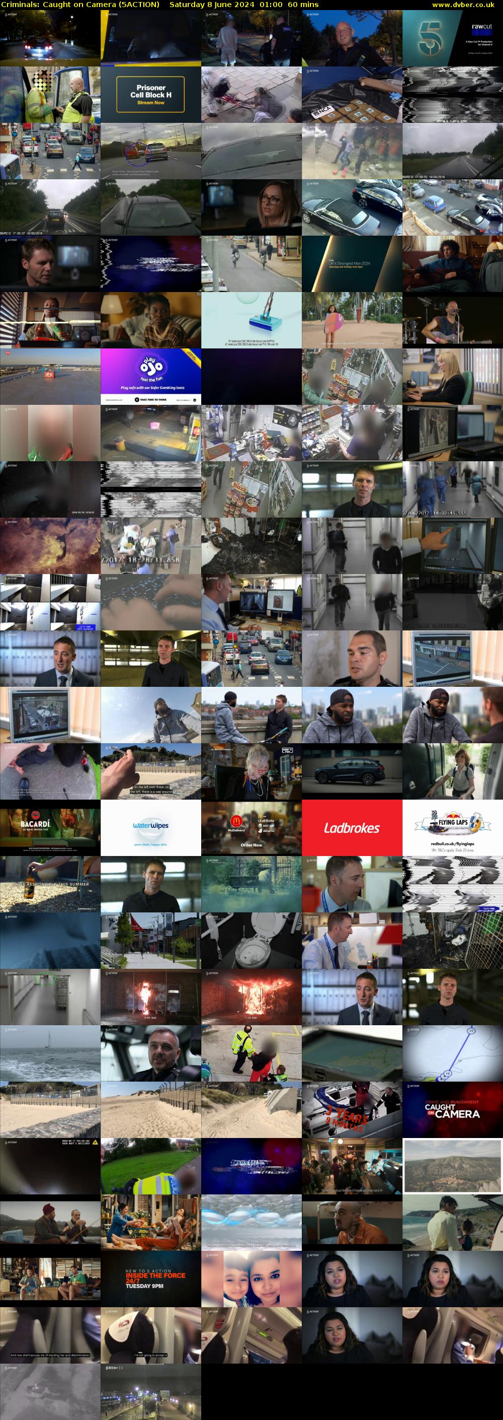 Criminals: Caught on Camera (5ACTION) Saturday 8 June 2024 01:00 - 02:00