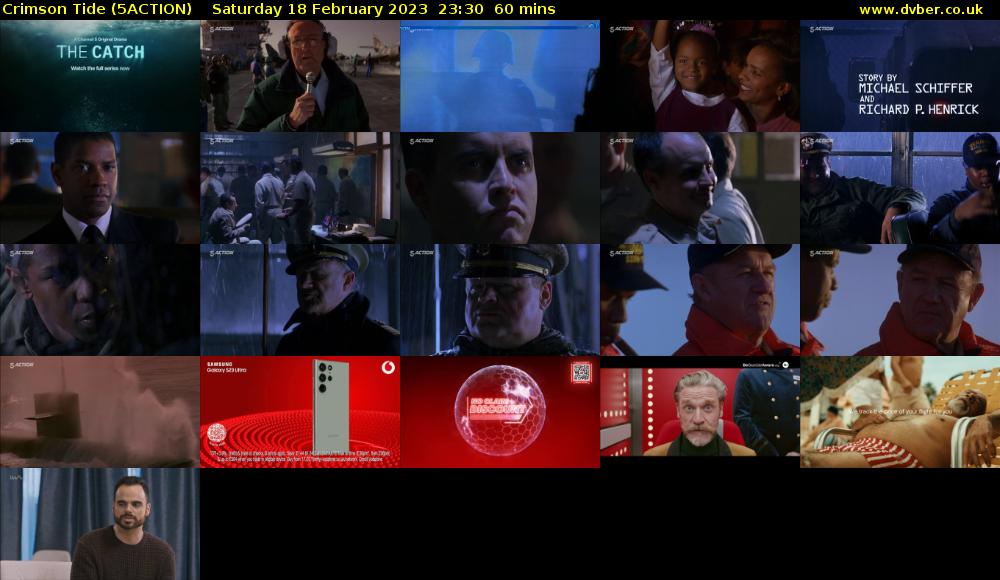 Crimson Tide (5ACTION) Saturday 18 February 2023 23:30 - 00:30
