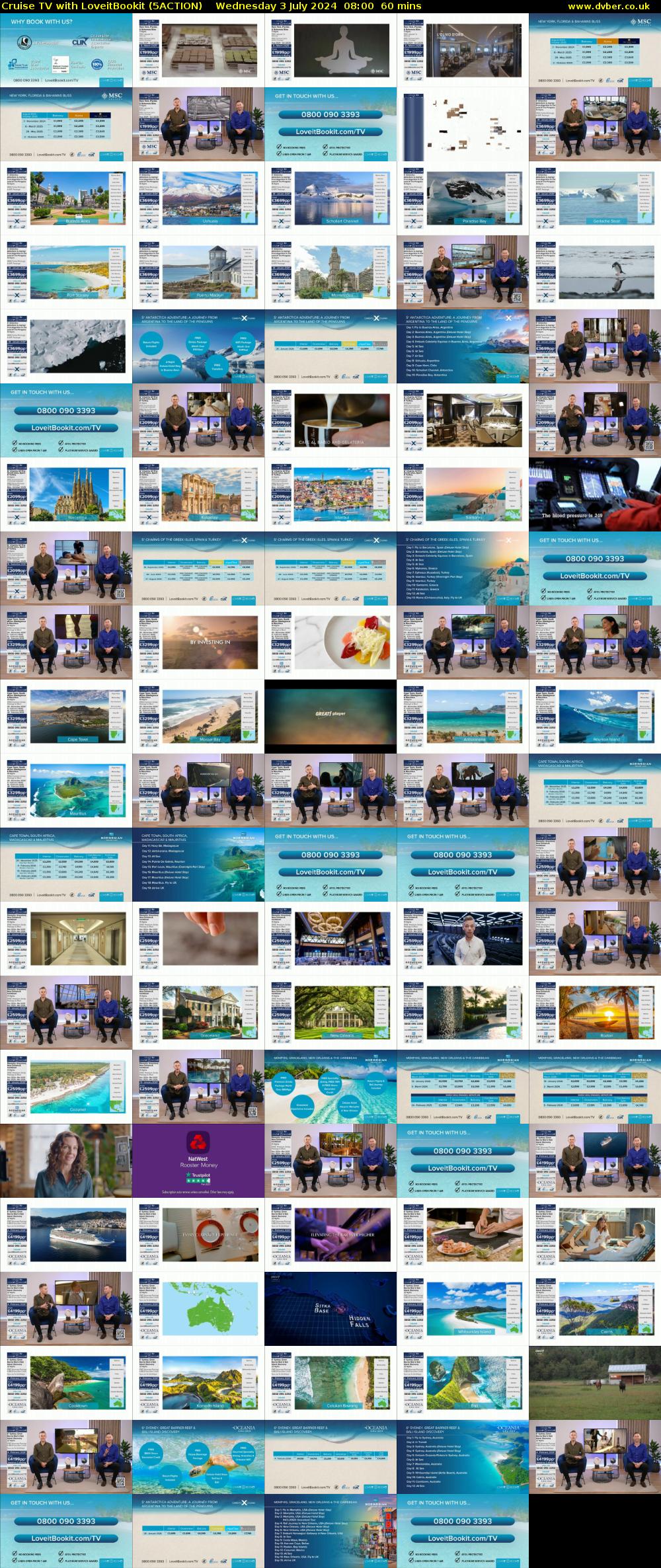 Cruise TV with LoveitBookit (5ACTION) Wednesday 3 July 2024 08:00 - 09:00