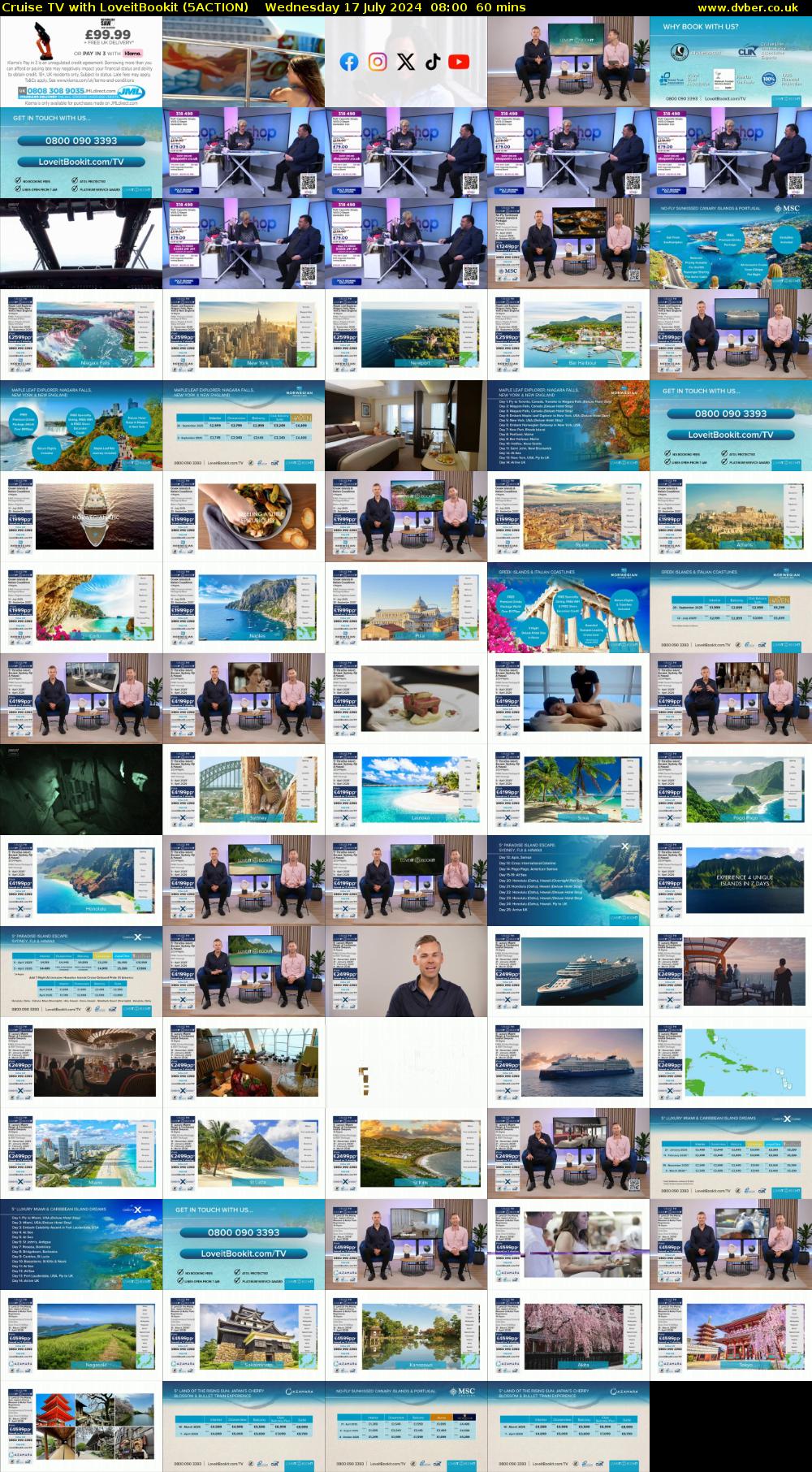 Cruise TV with LoveitBookit (5ACTION) Wednesday 17 July 2024 08:00 - 09:00