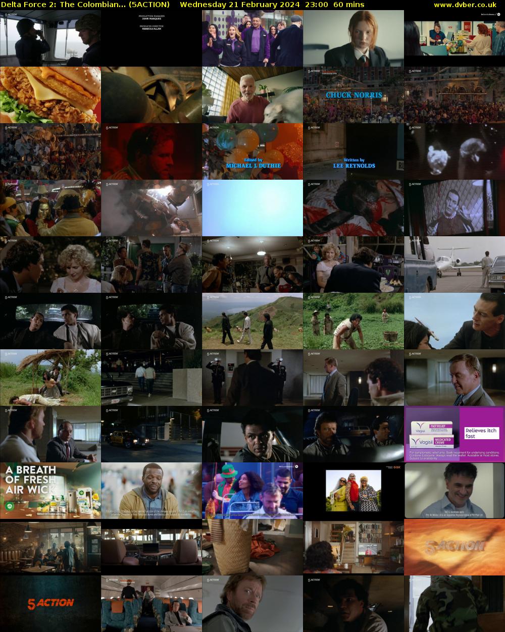 Delta Force 2: The Colombian... (5ACTION) Wednesday 21 February 2024 23:00 - 00:00