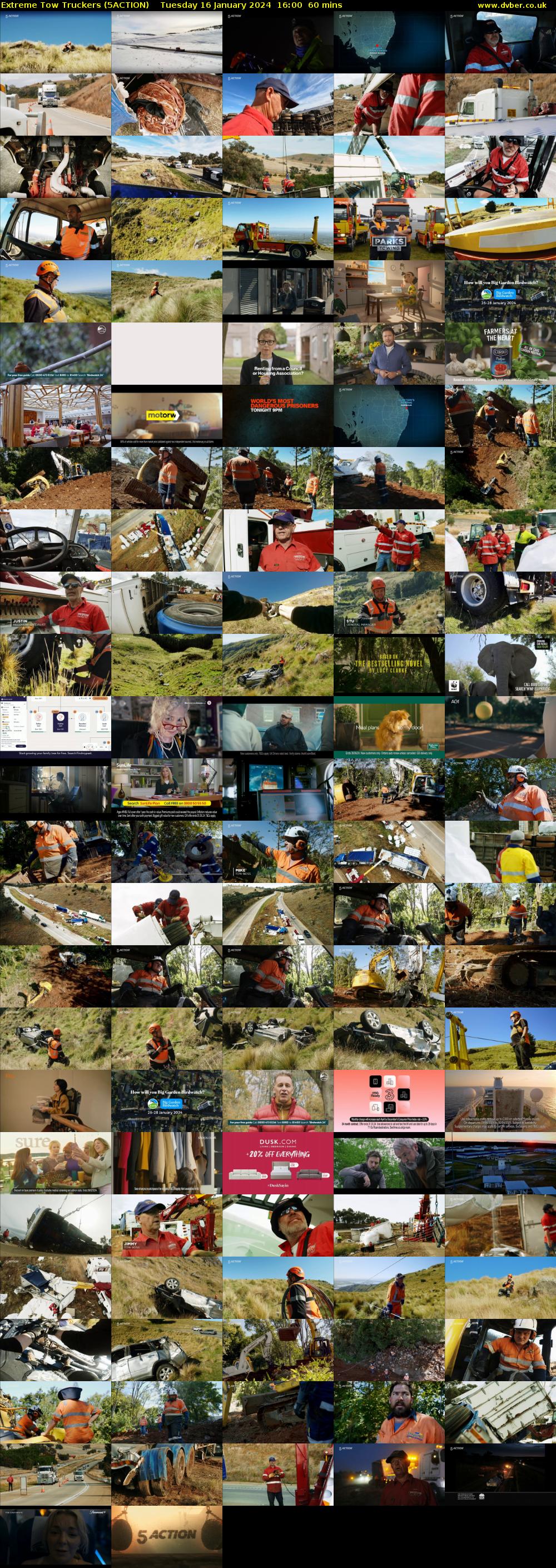 Extreme Tow Truckers (5ACTION) Tuesday 16 January 2024 16:00 - 17:00