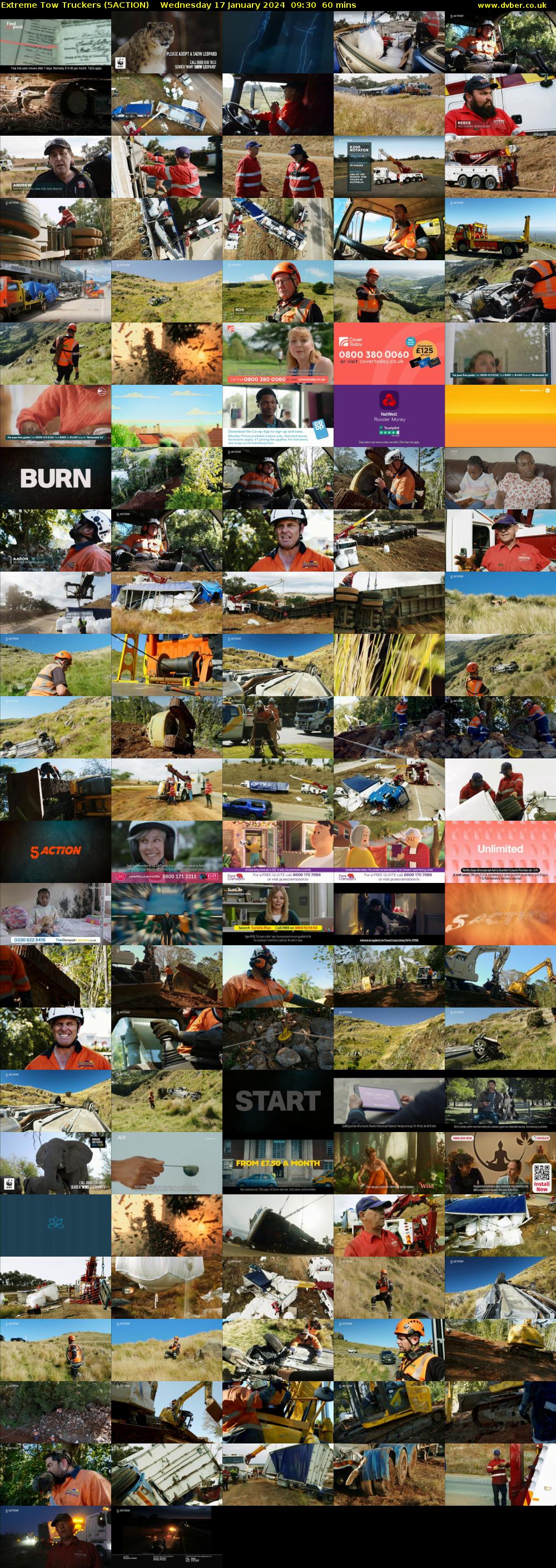Extreme Tow Truckers (5ACTION) Wednesday 17 January 2024 09:30 - 10:30