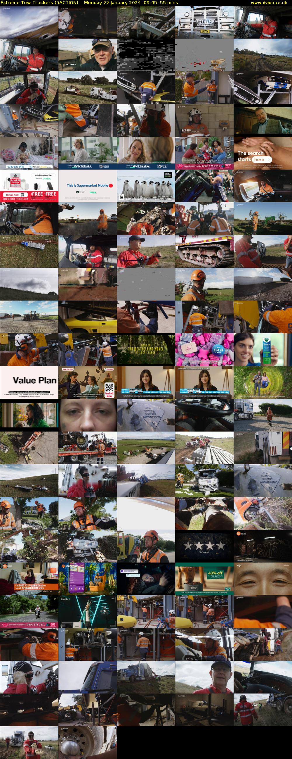 Extreme Tow Truckers (5ACTION) Monday 22 January 2024 09:45 - 10:40