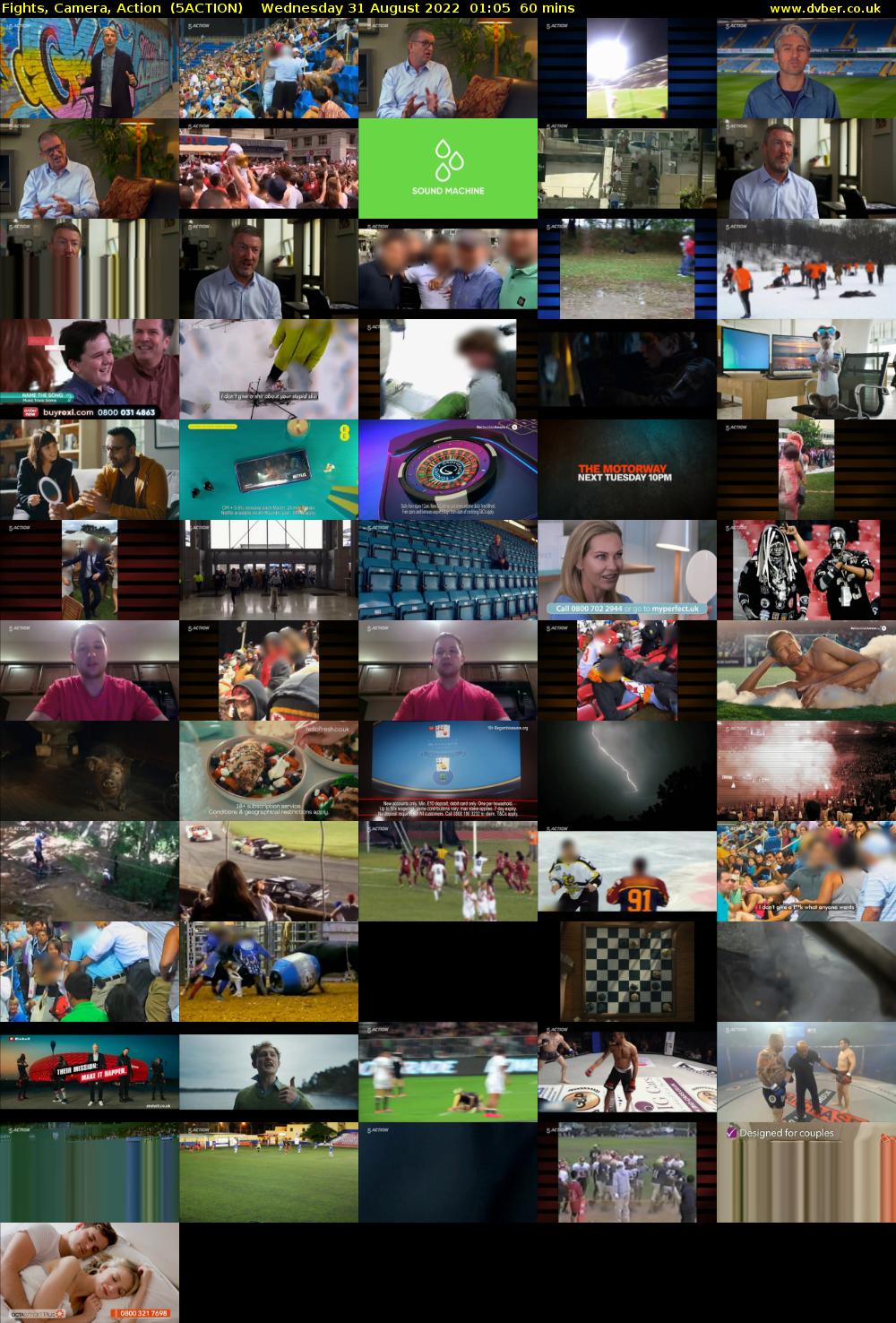 Fights, Camera, Action  (5ACTION) Wednesday 31 August 2022 01:05 - 02:05