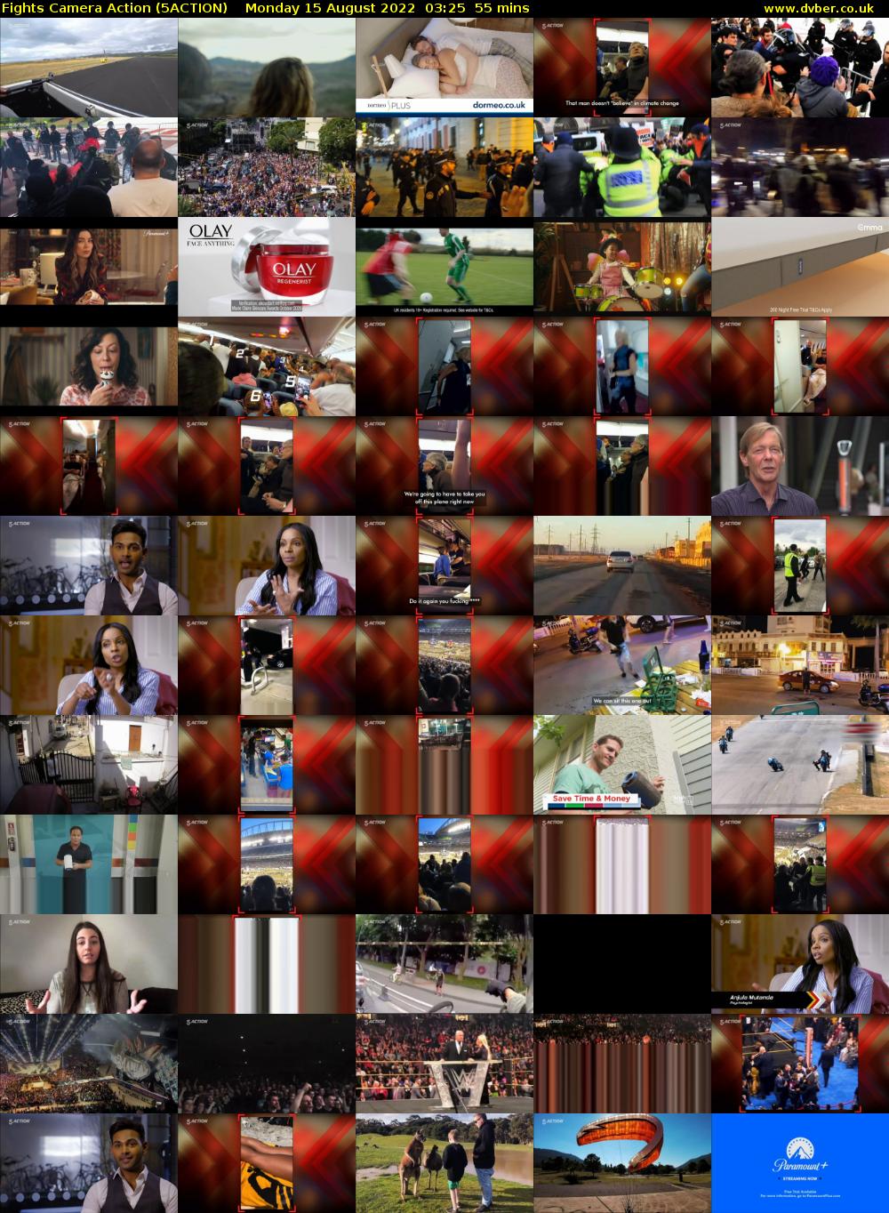 Fights Camera Action (5ACTION) Monday 15 August 2022 03:25 - 04:20