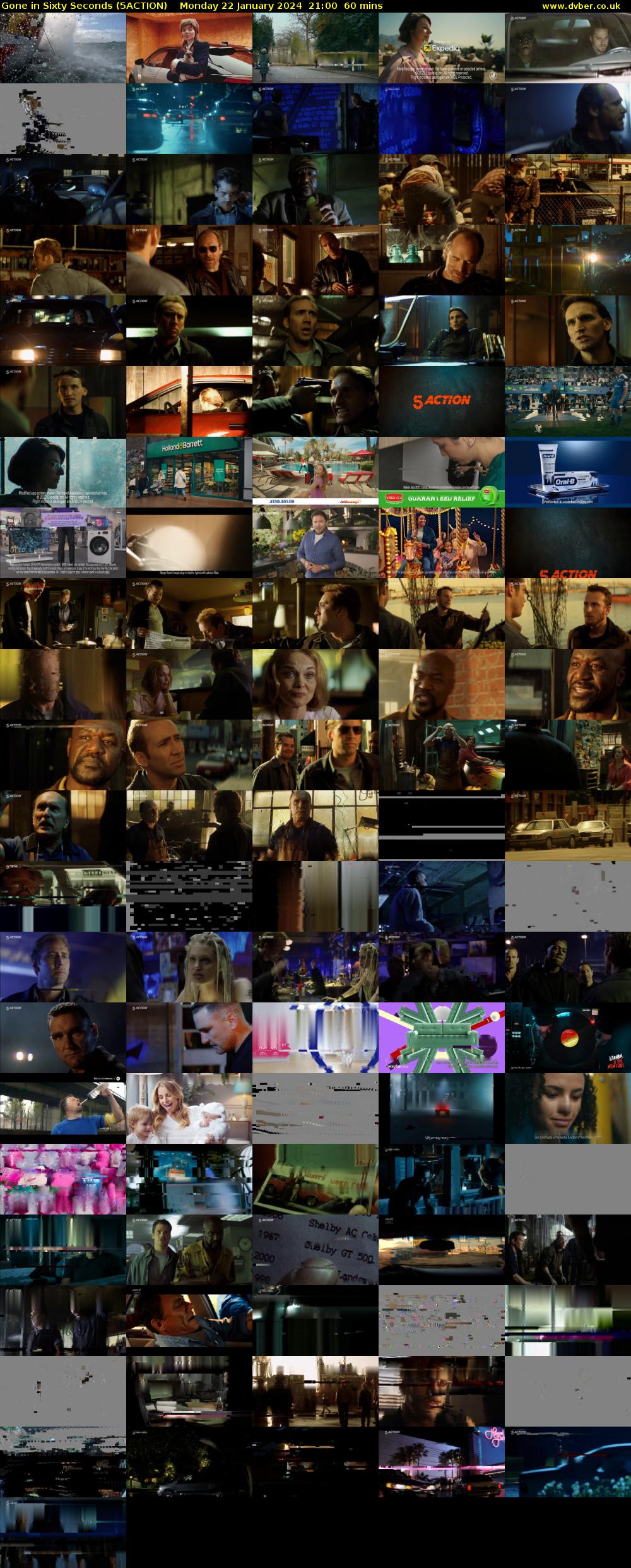 Gone in Sixty Seconds (5ACTION) Monday 22 January 2024 21:00 - 22:00