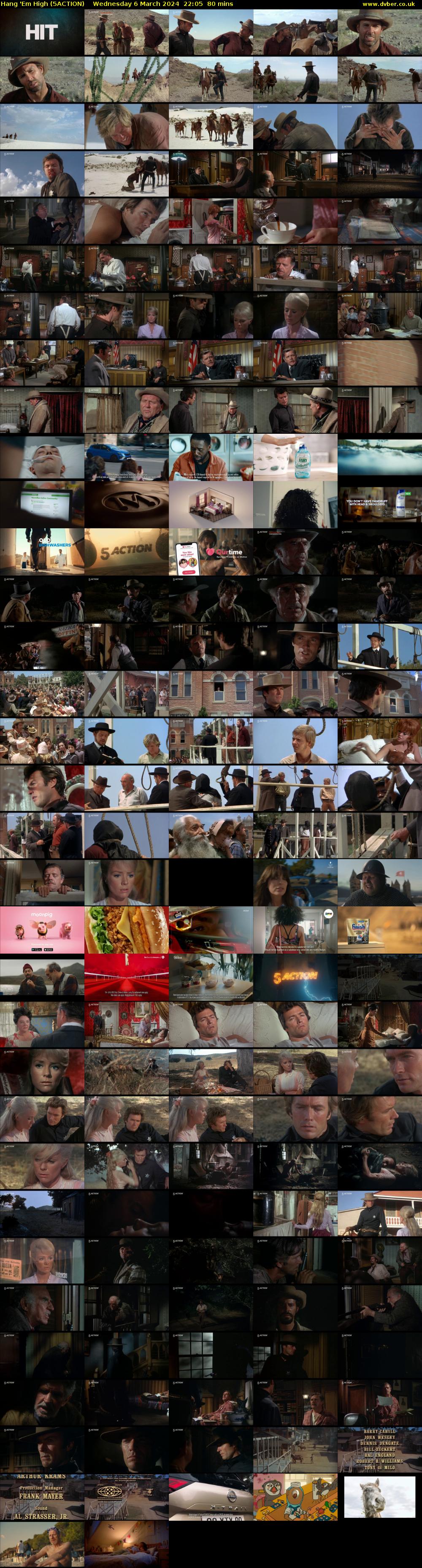 Hang 'Em High (5ACTION) Wednesday 6 March 2024 22:05 - 23:25