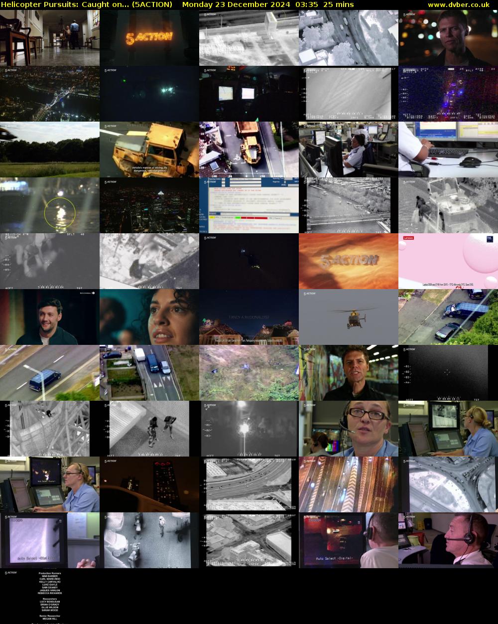 Helicopter Pursuits: Caught on... (5ACTION) Monday 23 December 2024 03:35 - 04:00