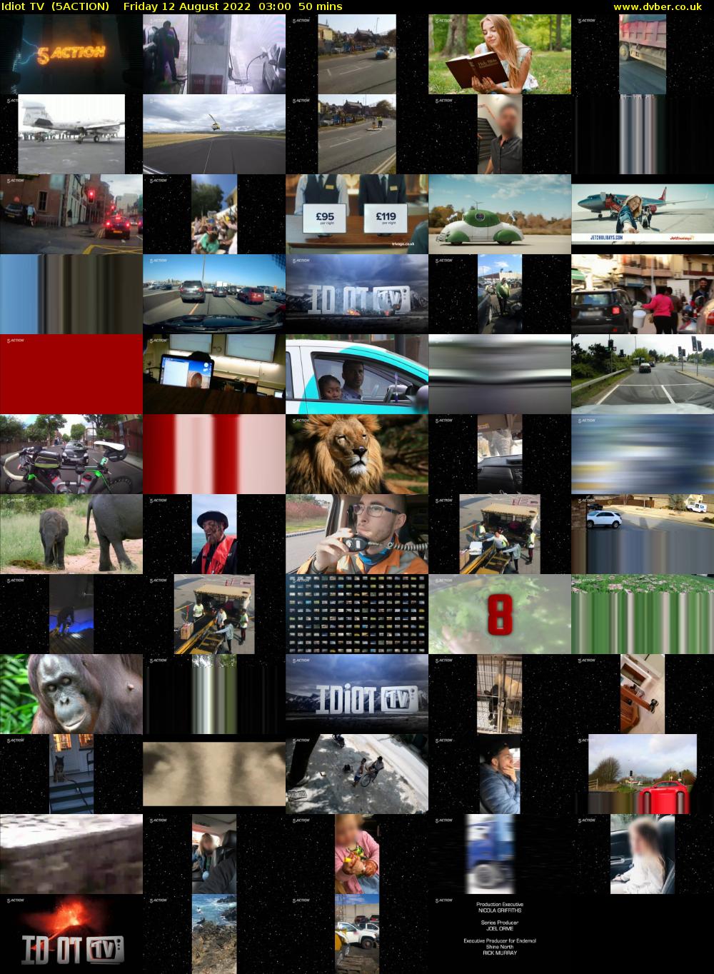 Idiot TV  (5ACTION) Friday 12 August 2022 03:00 - 03:50