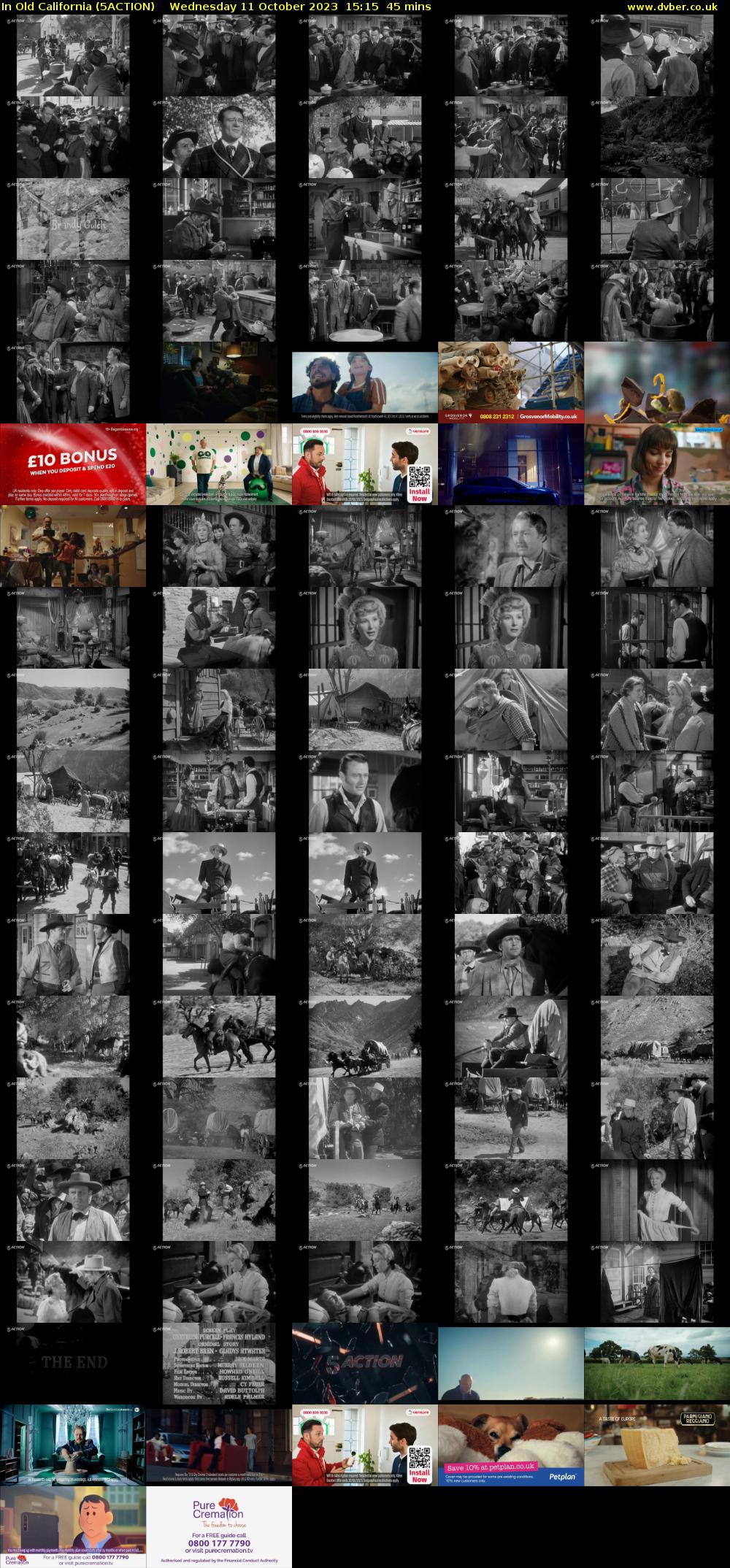 In Old California (5ACTION) Wednesday 11 October 2023 15:15 - 16:00
