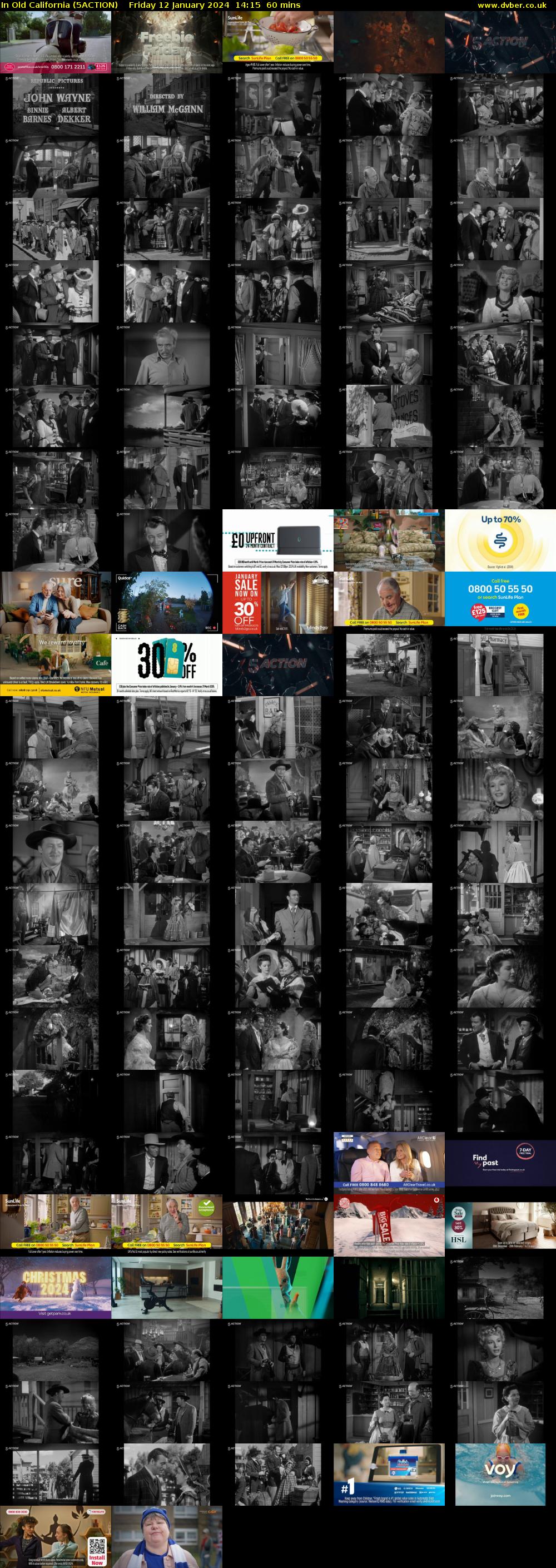 In Old California (5ACTION) Friday 12 January 2024 14:15 - 15:15