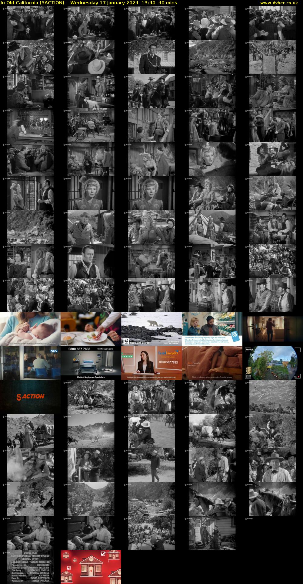 In Old California (5ACTION) Wednesday 17 January 2024 13:40 - 14:20