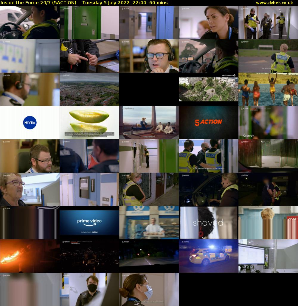 Inside the Force 24/7 (5ACTION) Tuesday 5 July 2022 22:00 - 23:00