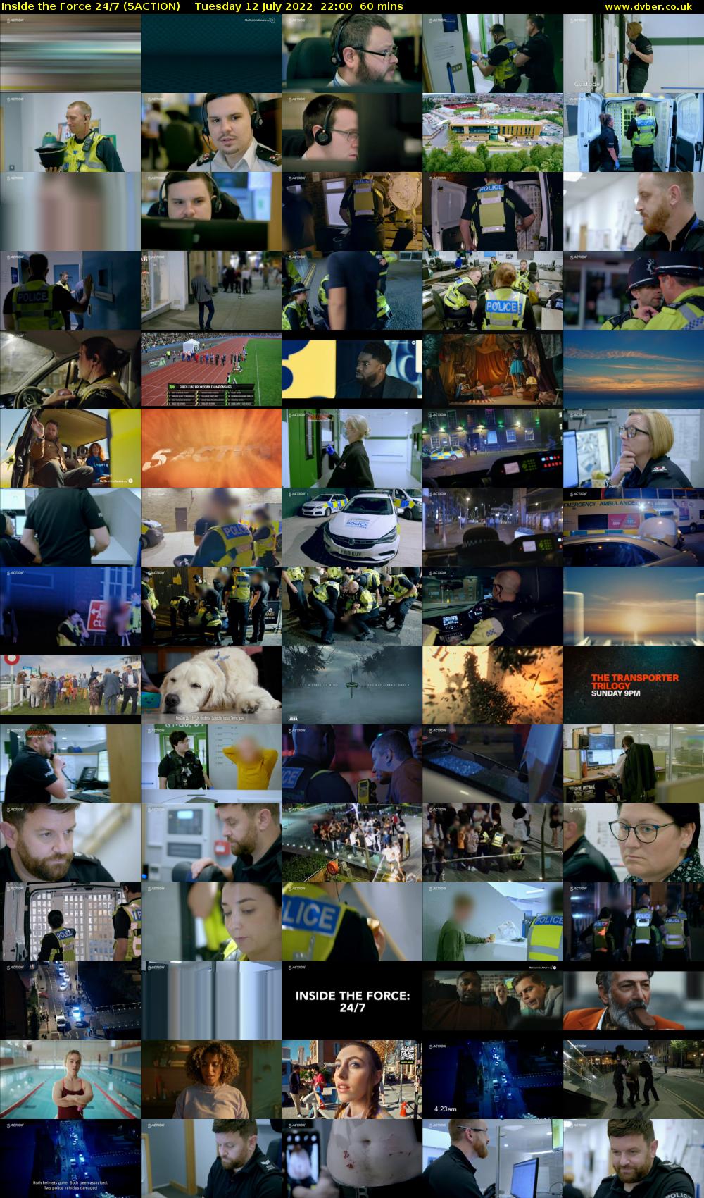 Inside the Force 24/7 (5ACTION) Tuesday 12 July 2022 22:00 - 23:00