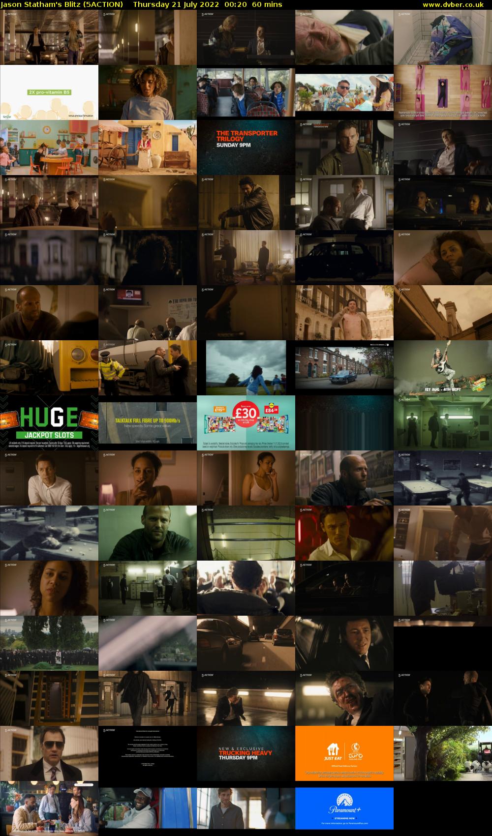 Jason Statham's Blitz (5ACTION) Thursday 21 July 2022 00:20 - 01:20