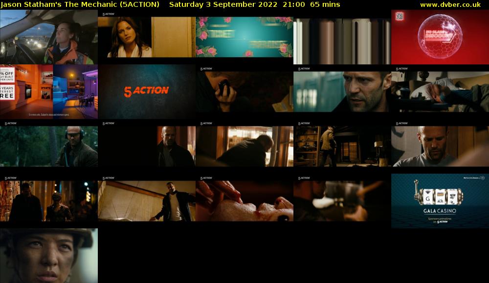 Jason Statham's The Mechanic (5ACTION) Saturday 3 September 2022 21:00 - 22:05