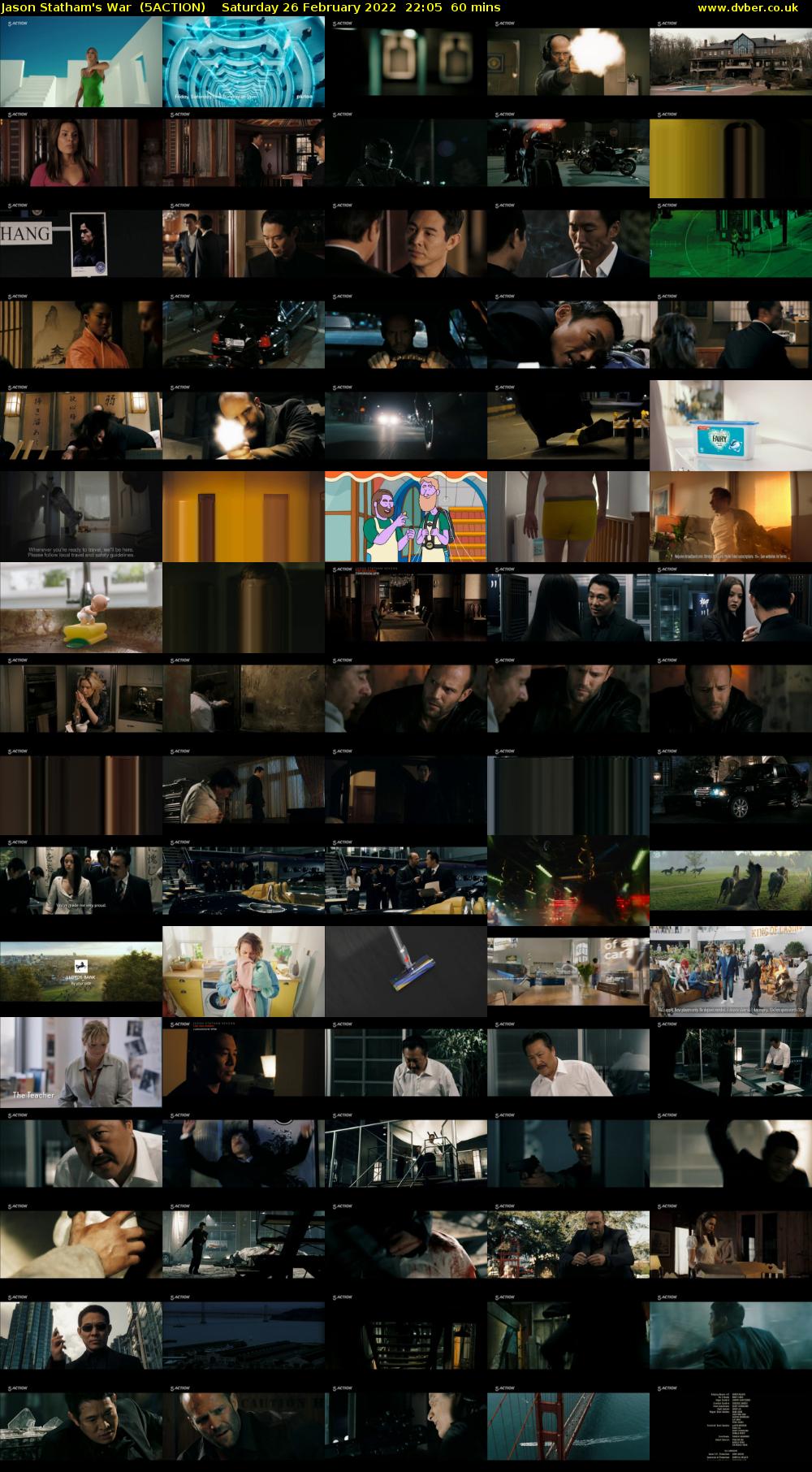 Jason Statham's War  (5ACTION) Saturday 26 February 2022 22:05 - 23:05